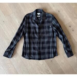 Woolrich Archive Men's Casual Shirt - Grey Buffalo Check Pattern - Sz M